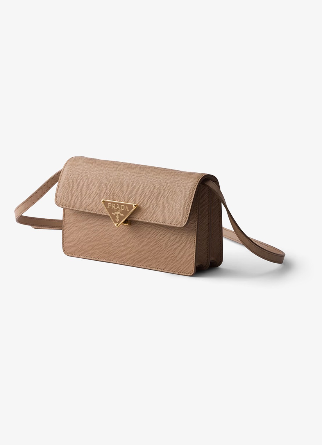Prada Crossbodytas van kalfsleer - voorkant 3 lichtbruin