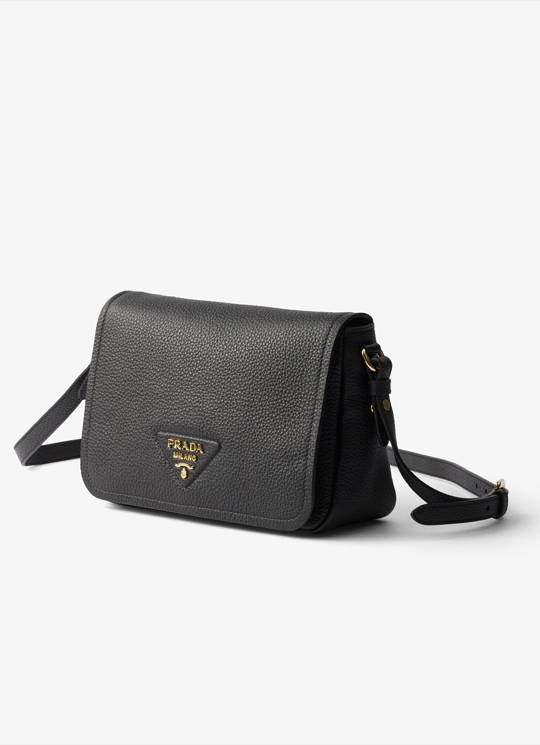 Prada Crossbodytas van kalfsleer - detail diepzwart
