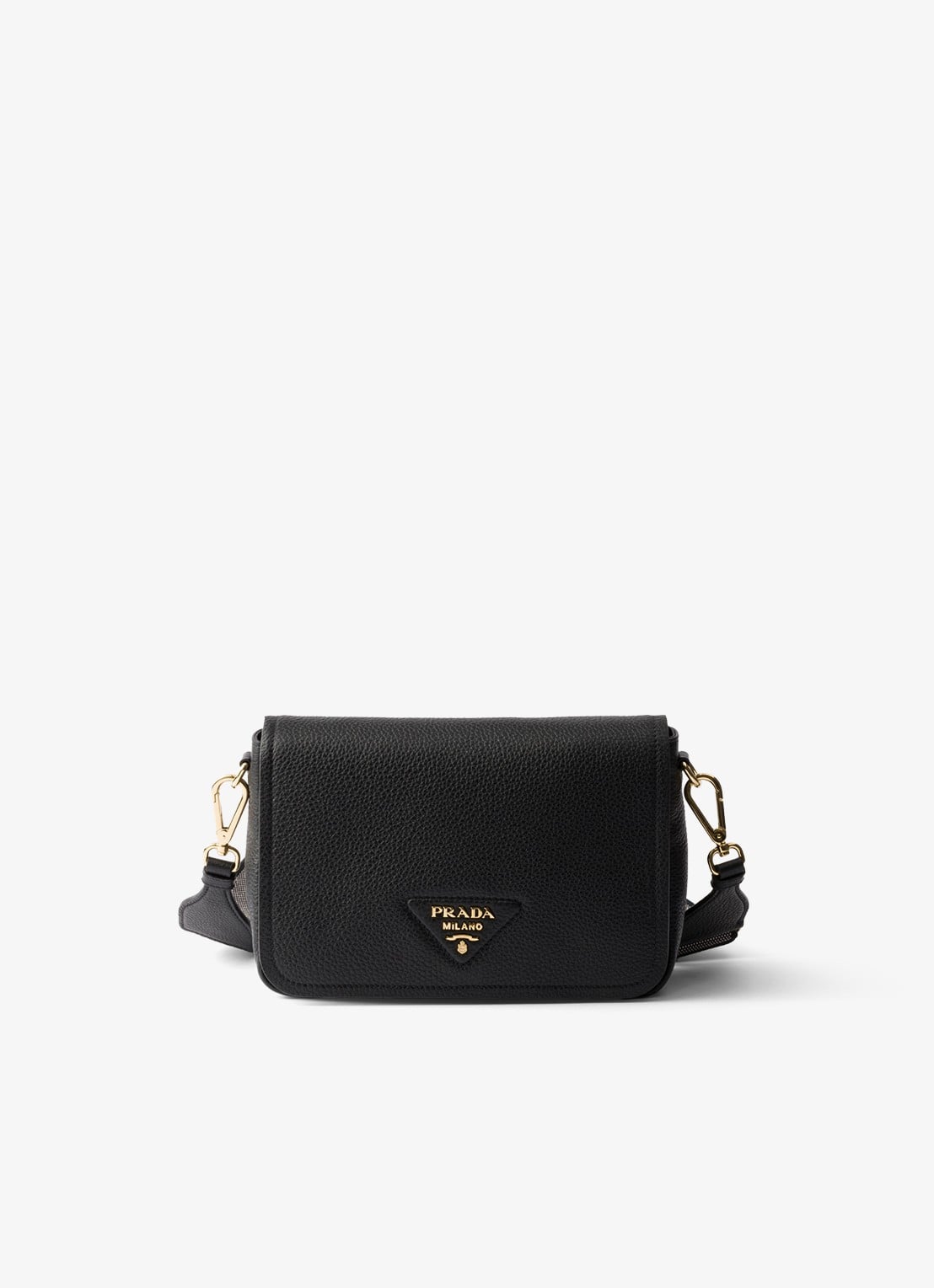 Prada Crossbodytas van kalfsleer - voorkant 4 diepzwart