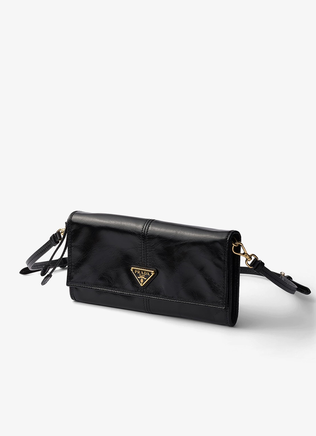 Prada Crossbodytas van kalfsleer - voorkant 2 zwart