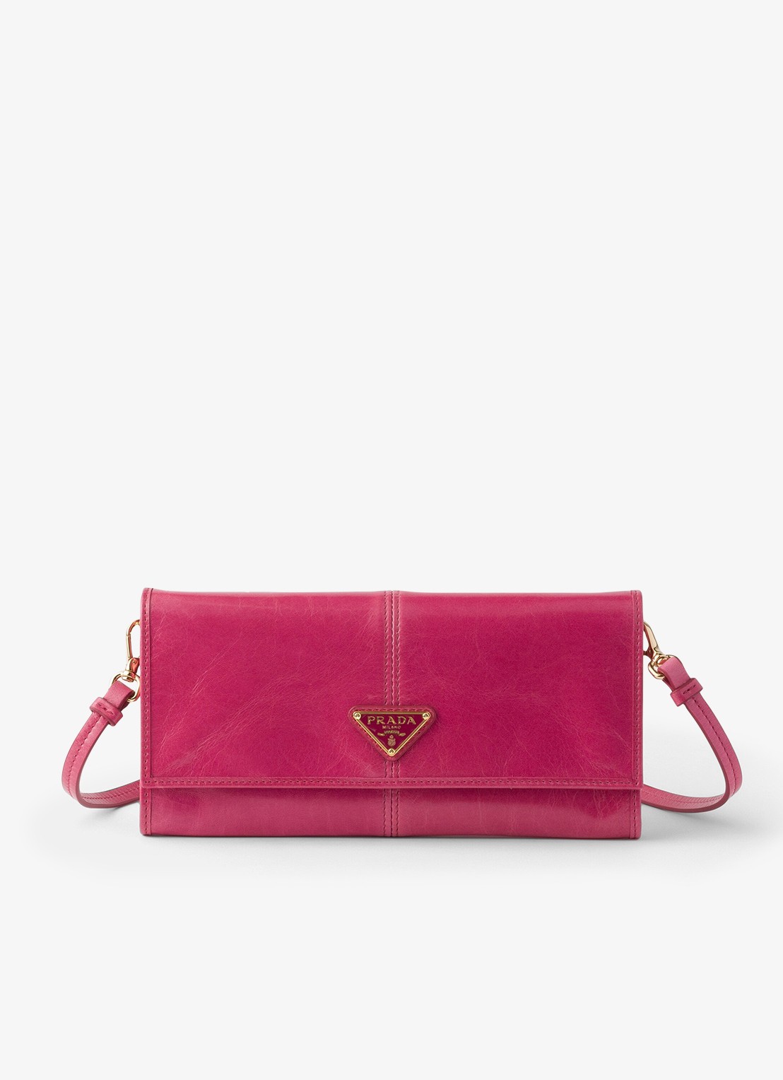 Prada Crossbodytas van kalfsleer - voorkant 5 roze