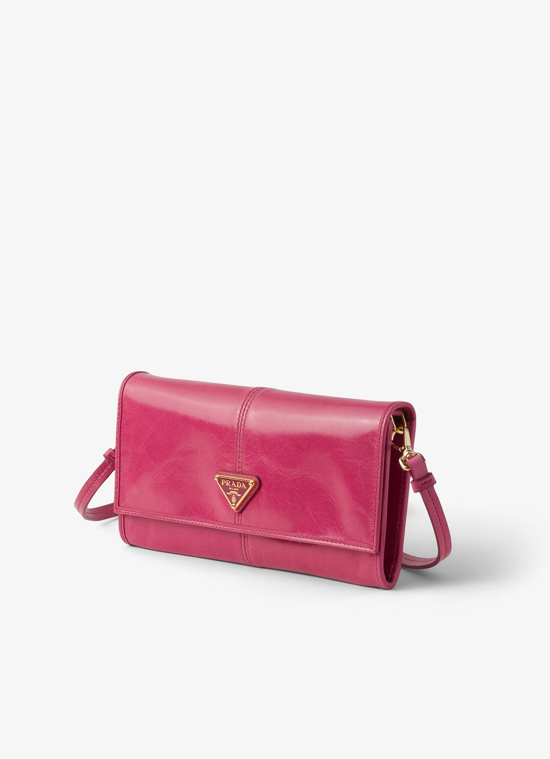 Prada Crossbodytas van kalfsleer - voorkant 6 roze