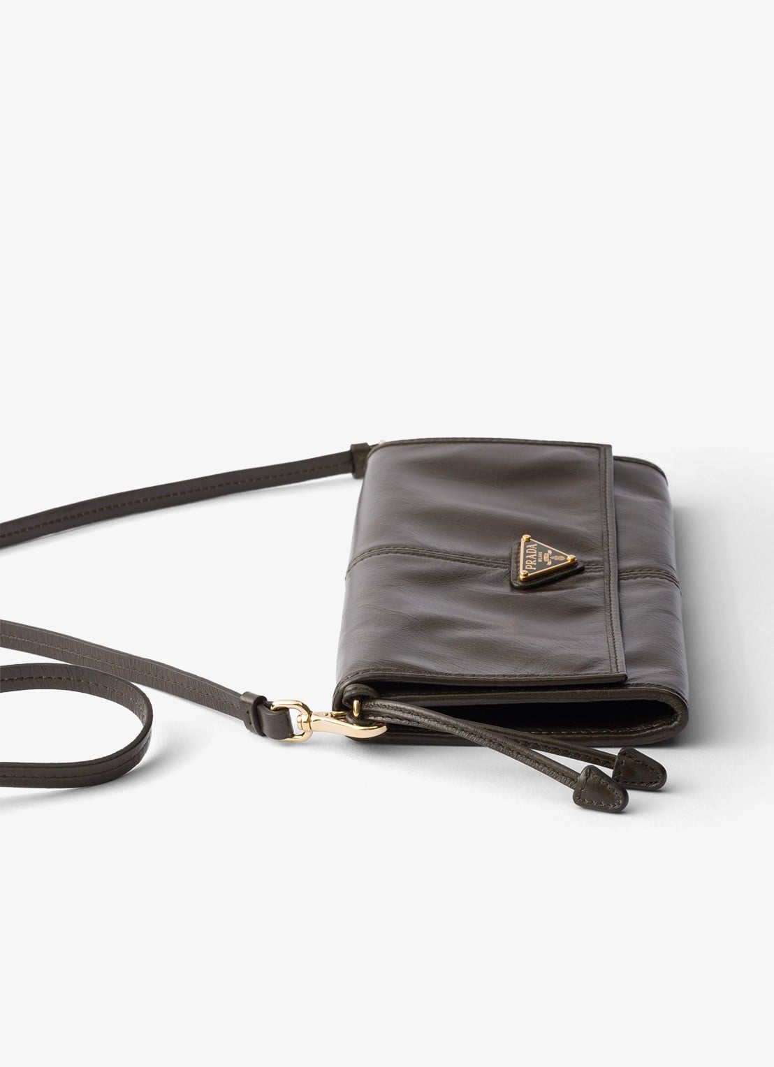 Prada Crossbodytas van kalfsleer - detail 4 donkergroen