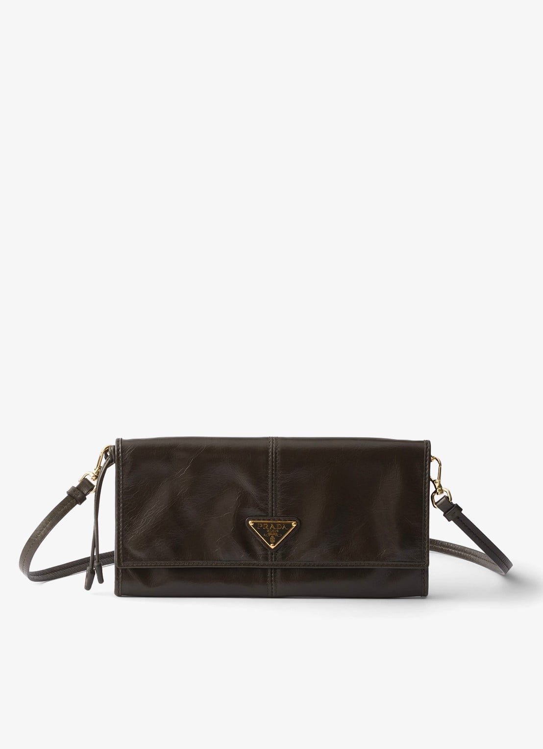 Prada Crossbodytas van kalfsleer - voorkant donkergroen