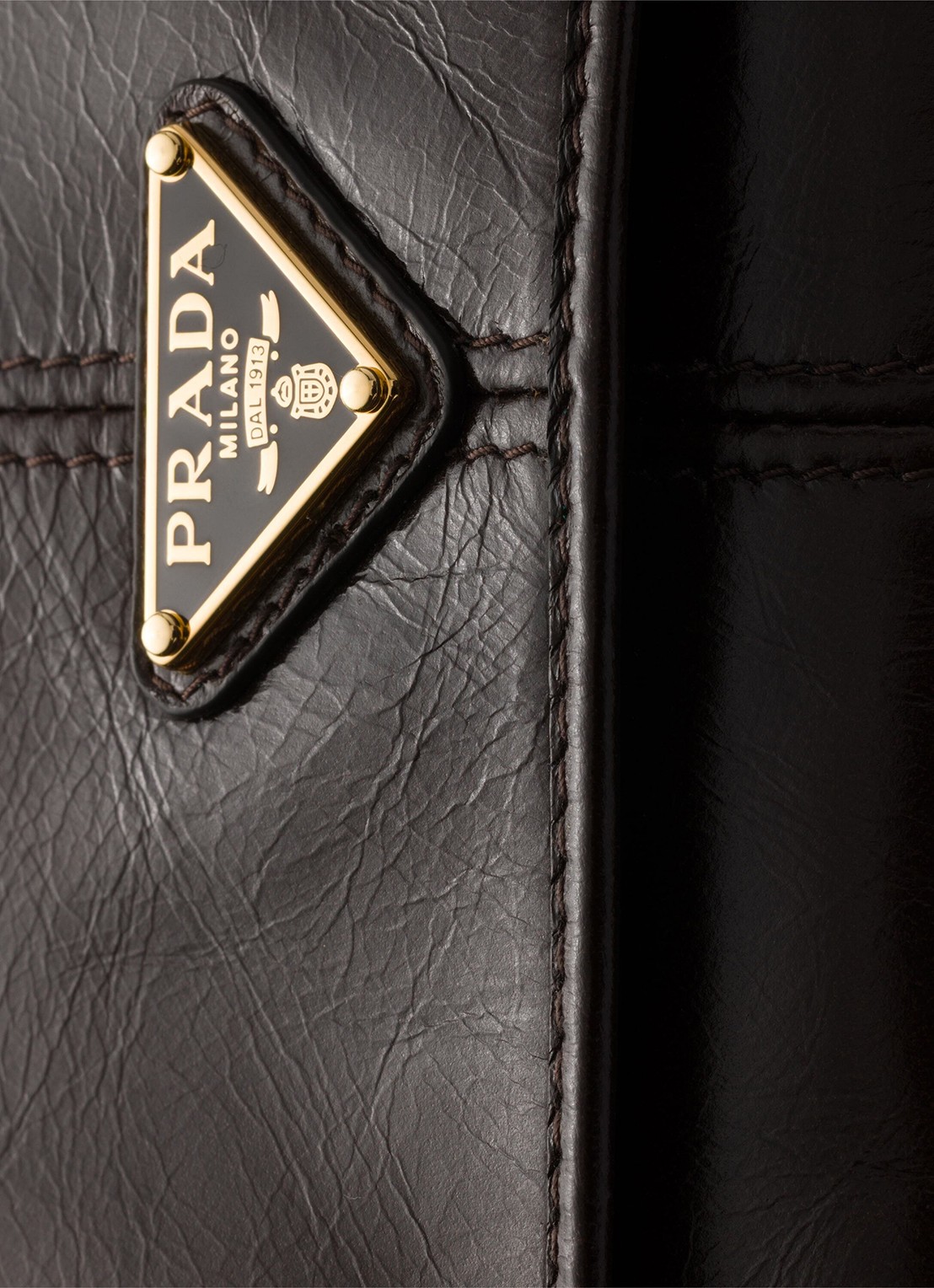 Prada Crossbodytas van kalfsleer - detail 2 naturel
