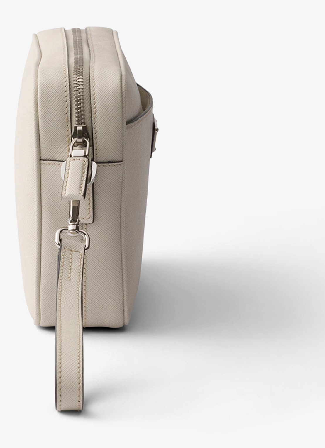 Prada Crossbodytas van kalfsleer - detail gebroken wit