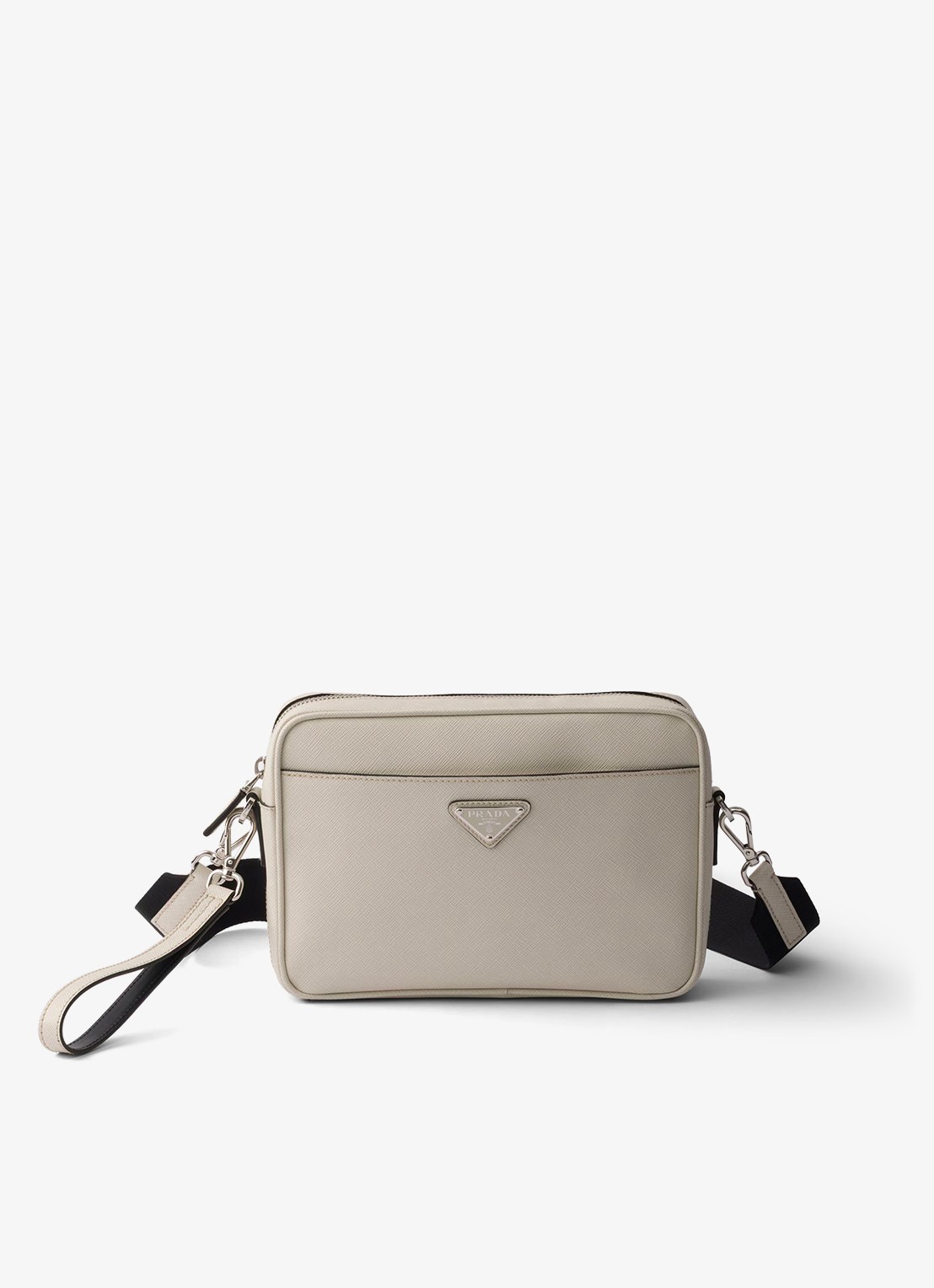 Prada Crossbodytas van kalfsleer - voorkant 5 gebroken wit
