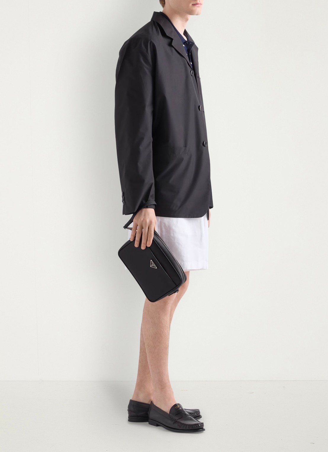 Prada Crossbodytas van kalfsleer - voorkant 2 black