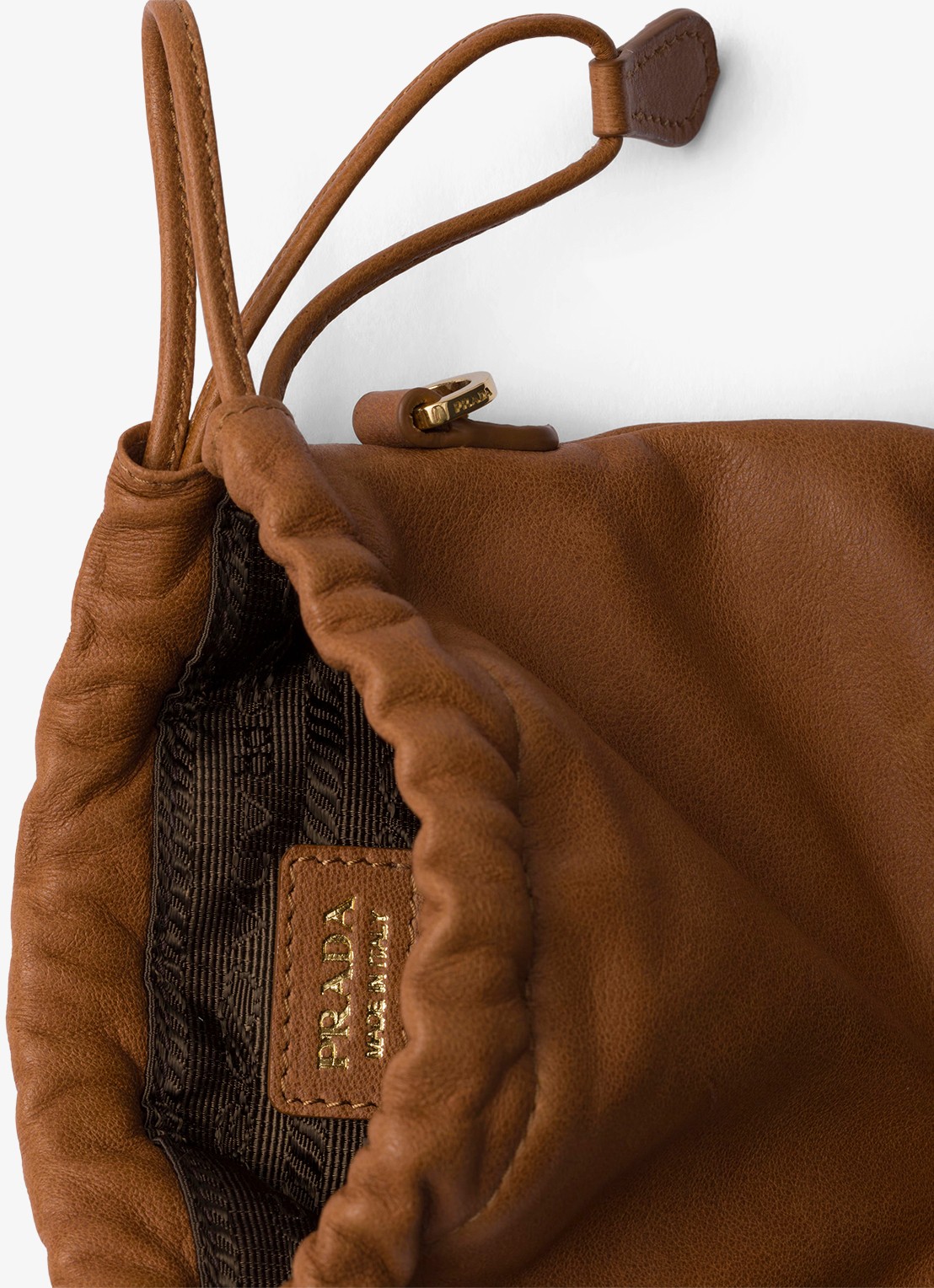 Prada Crossbodytas van lamsleer - detail 4 bruin