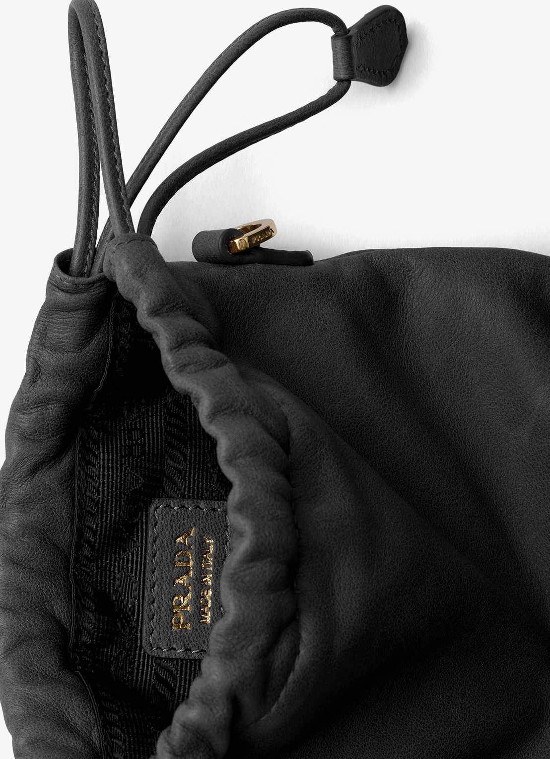 Prada Crossbodytas van lamsleer - detail 3 zwart