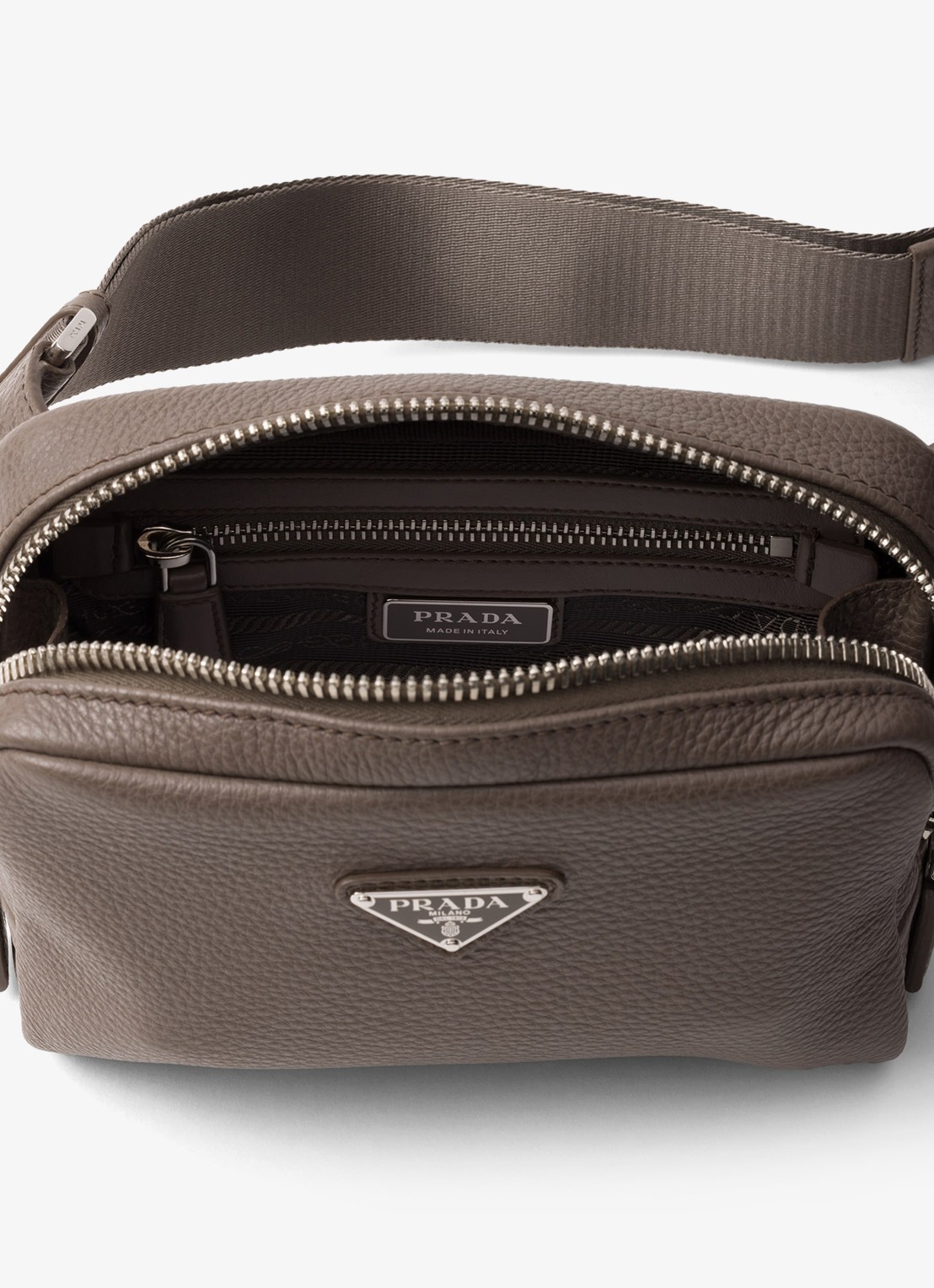 Prada Crossbodytas van leer - detail 5 taupe