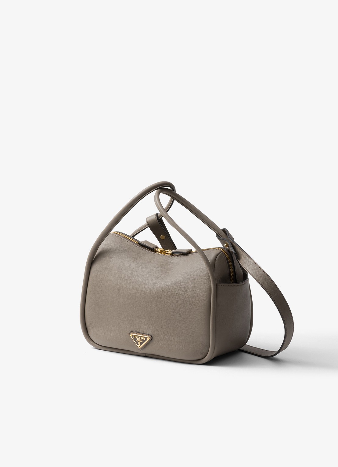 Prada Darling handtas van kalfsleer - detail taupe