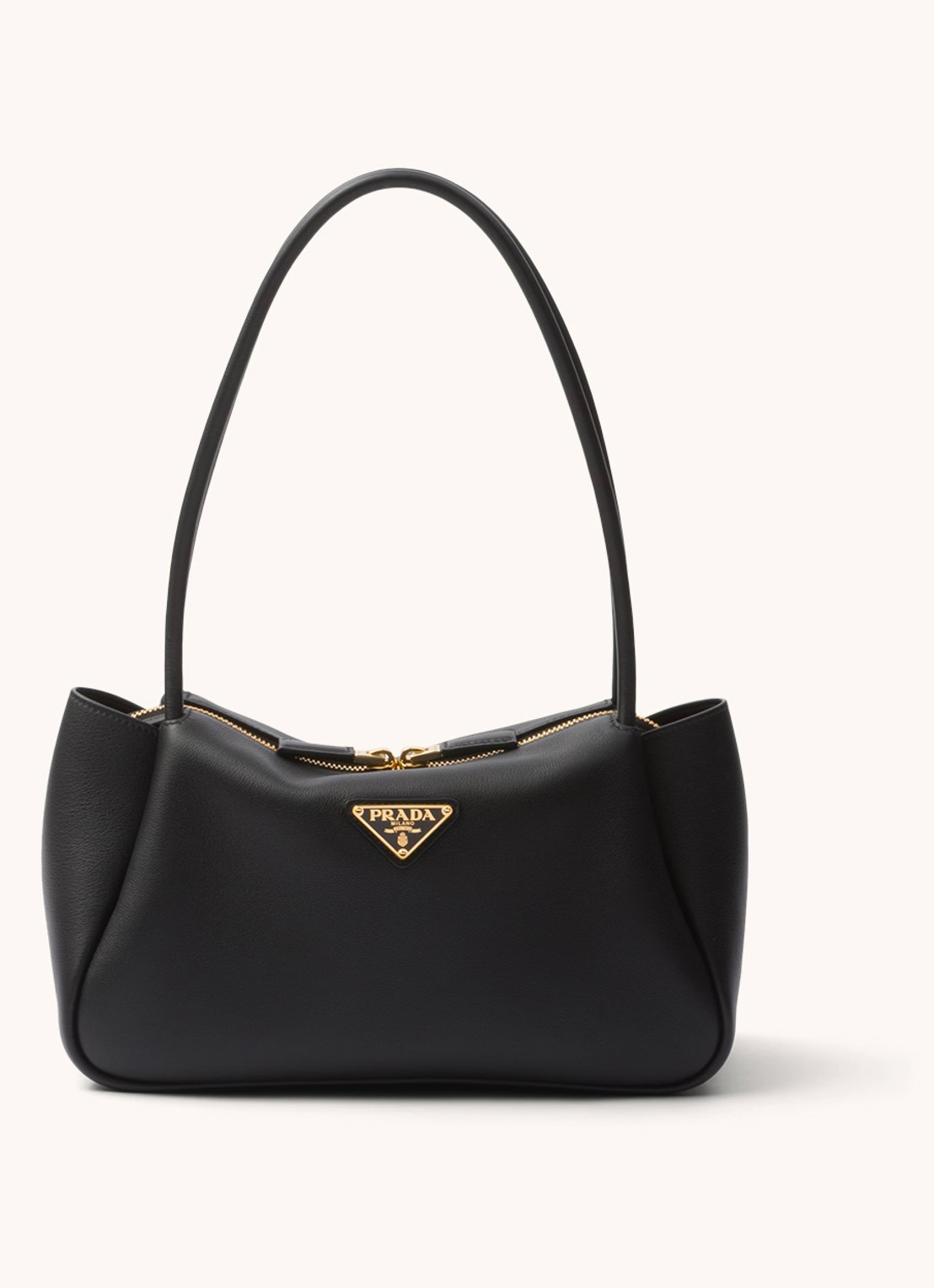 Prada Darling Medium schoudertas van leer - voorkant zwart