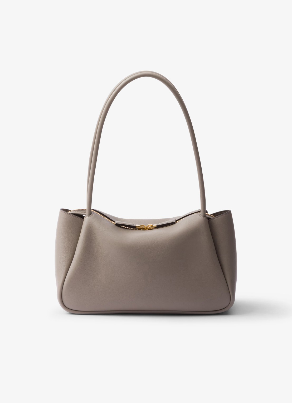 Prada Darling Medium schoudertas van leer - achterkant 3 taupe