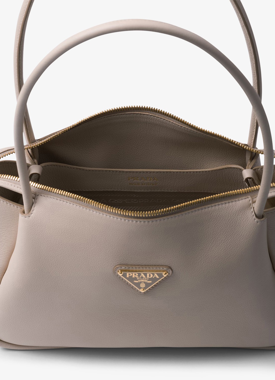 Prada Darling Medium schoudertas van leer - detail 5 taupe