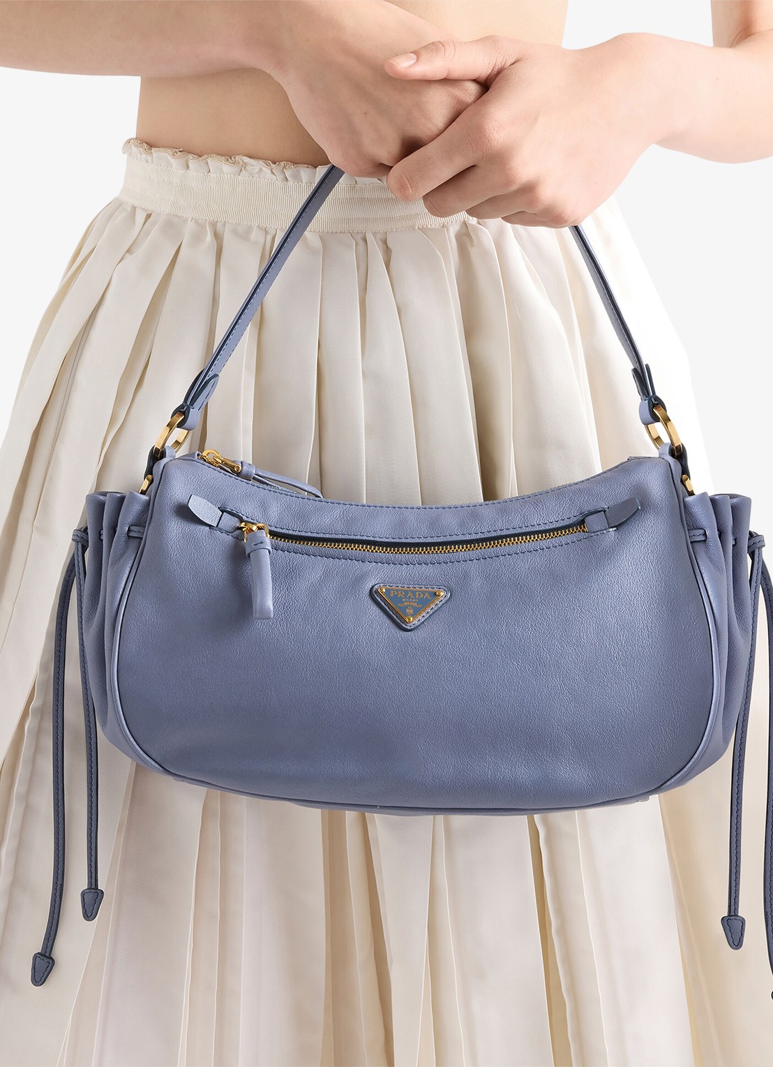 Prada Desiree Small schoudertas van kalfsleer - detail 4 blauw