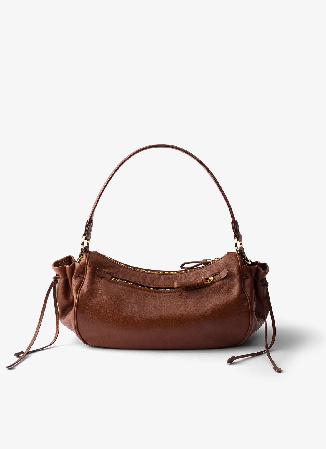Prada Desiree Small schoudertas van kalfsleer - achterkant 3 bruin