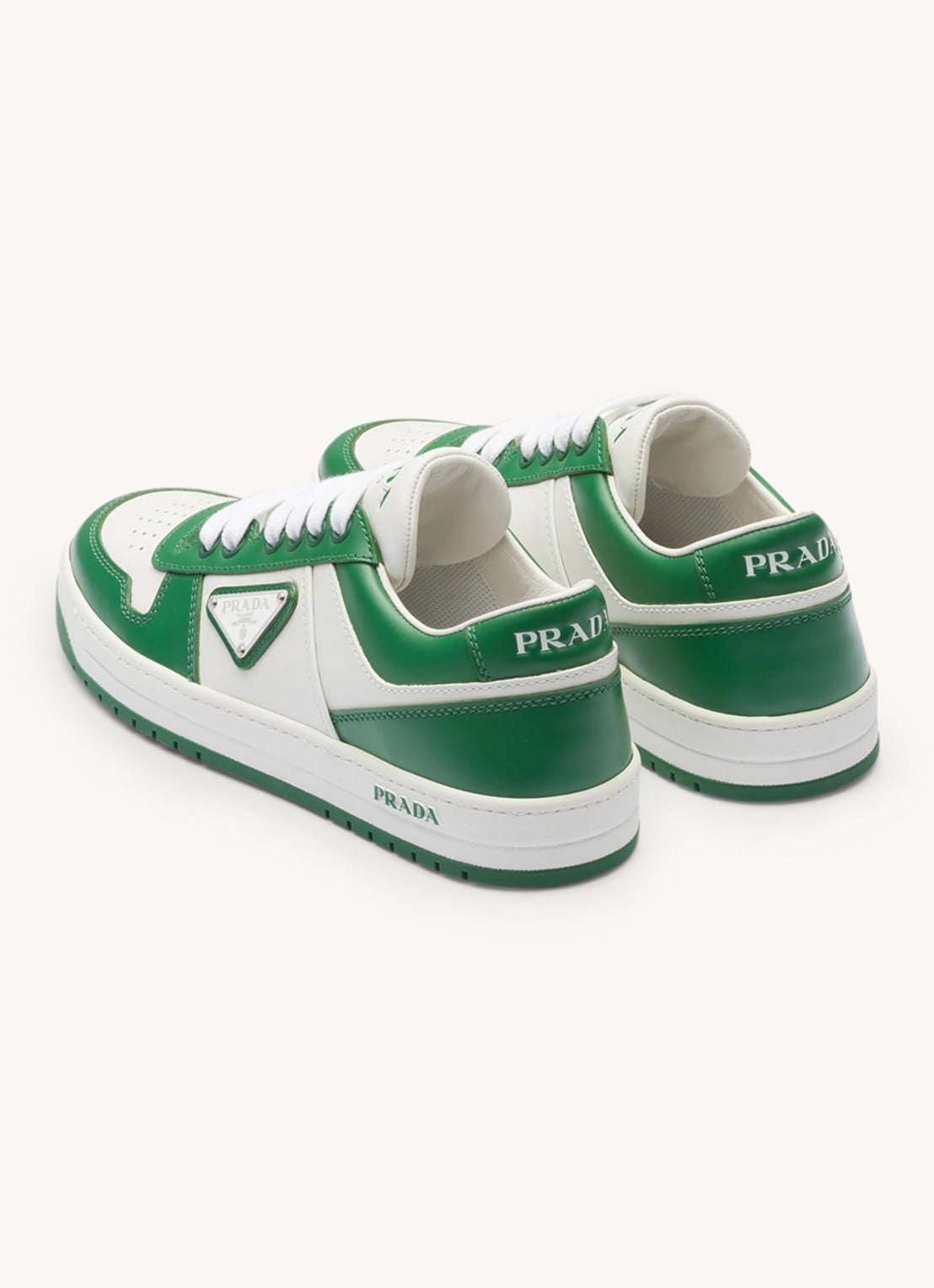 Prada Downtown sneaker van leer - detail 5 groen