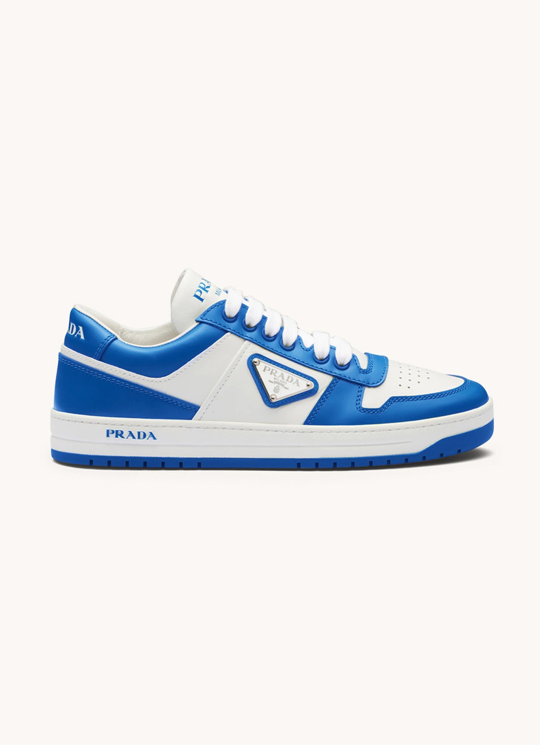 Prada Downtown sneaker van leer - voorkant 2 blauw