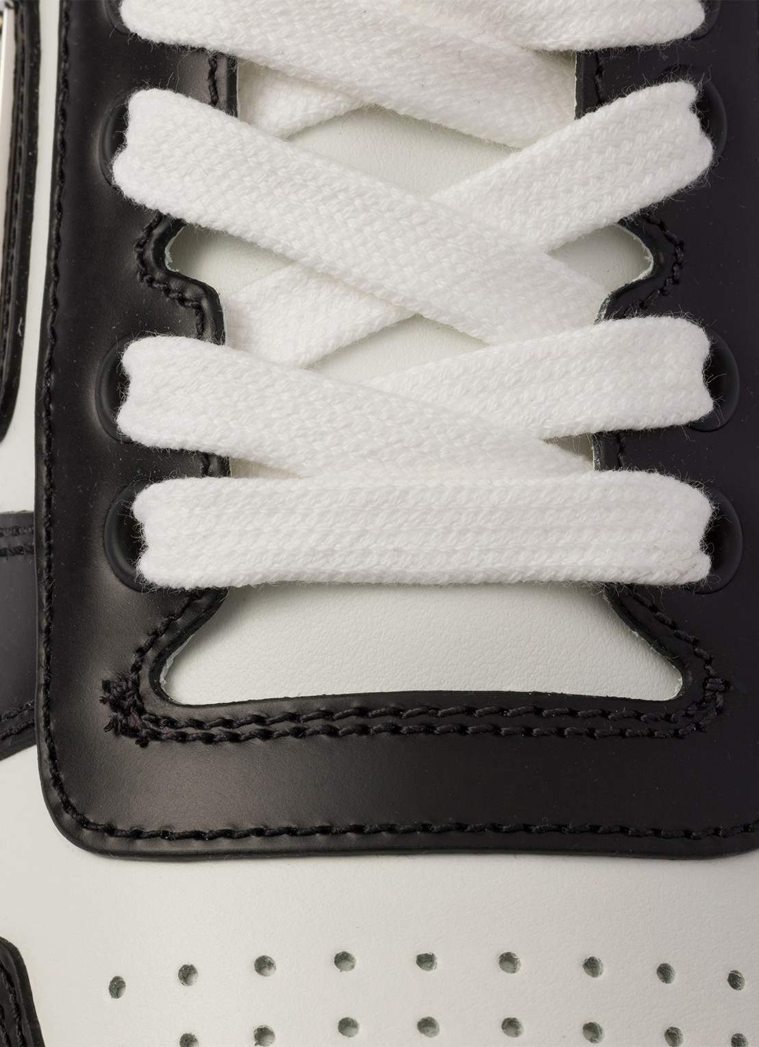 Prada Downtown sneaker van leer - detail 6 zwart