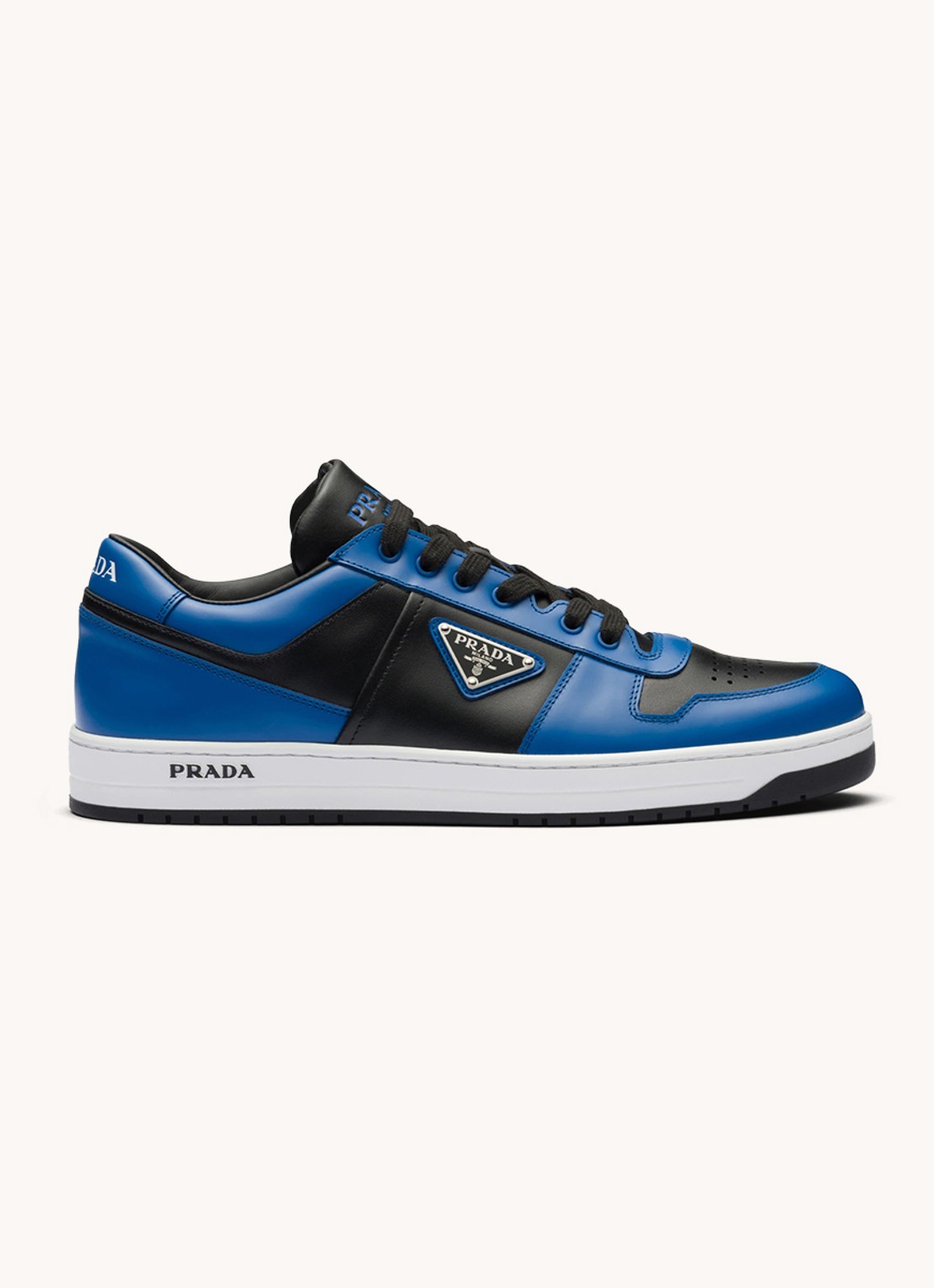 Prada Downtown sneaker van leer - voorkant 2 blauw