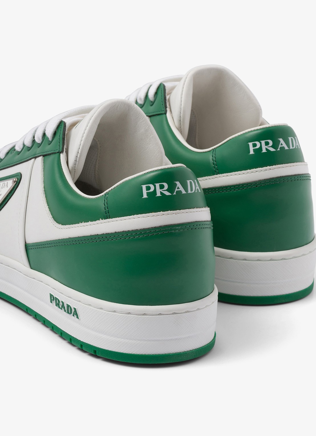 Prada Downtown sneaker van leer - detail 5 groen