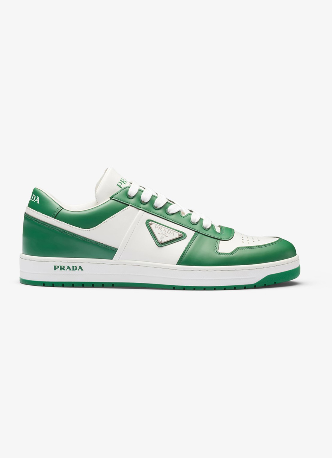 Prada Downtown sneaker van leer - voorkant 2 groen