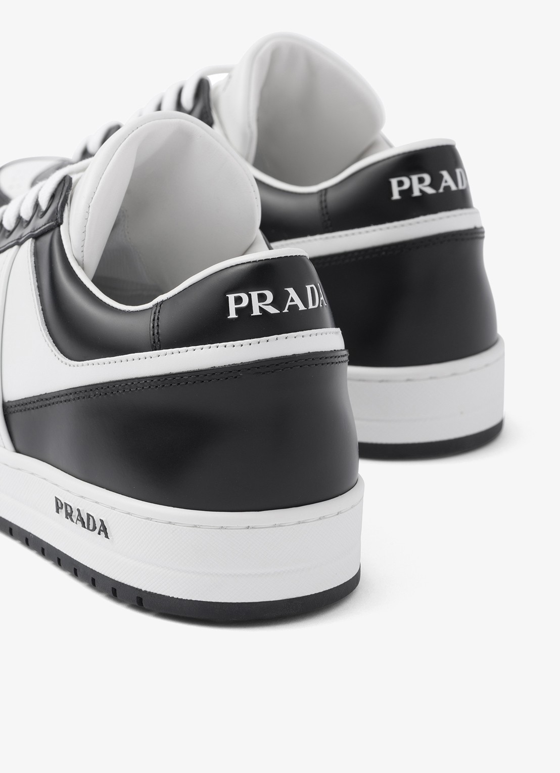 Prada Downtown sneaker van leer - detail 6 zwart