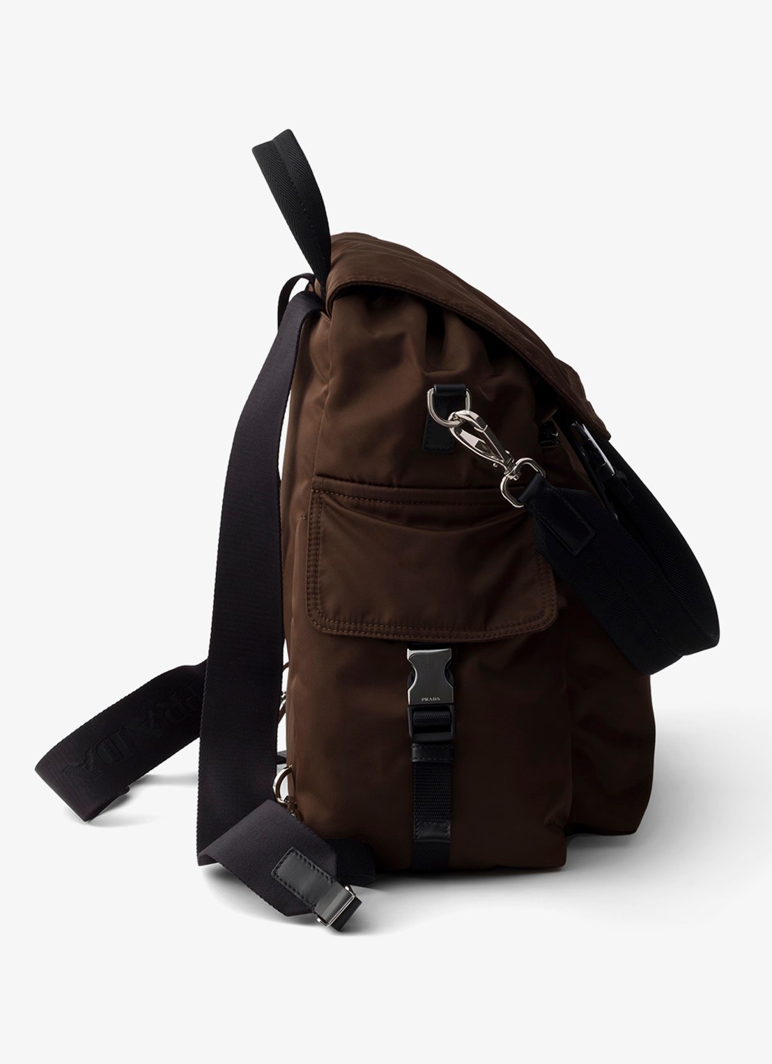 Prada Explore Re-Nylon rugzak met leren details - detail 4 bruin