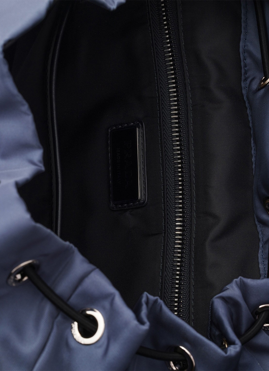 Prada Explore Re-Nylon rugzak met leren details - detail 5 blauw