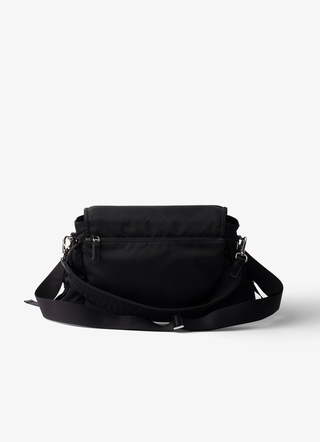 Prada Explore Re-Nylon schoudertas met leren details - achterkant 3 zwart