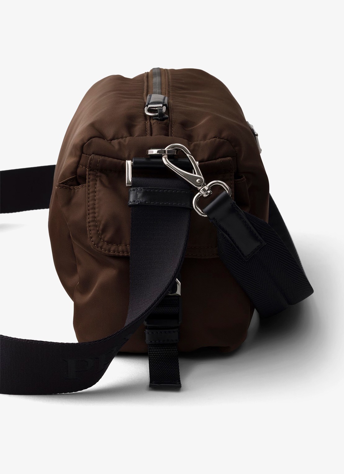 Prada Explore Re-Nylon schoudertas met leren details - detail 3 bruin