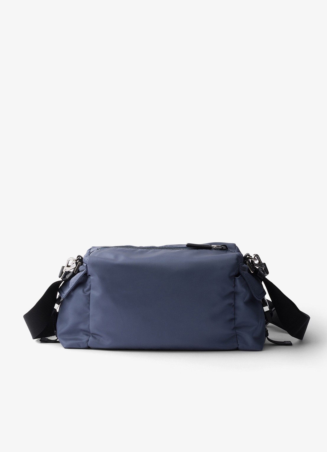 Prada Explore Re-Nylon schoudertas met leren details - achterkant 7 blauw