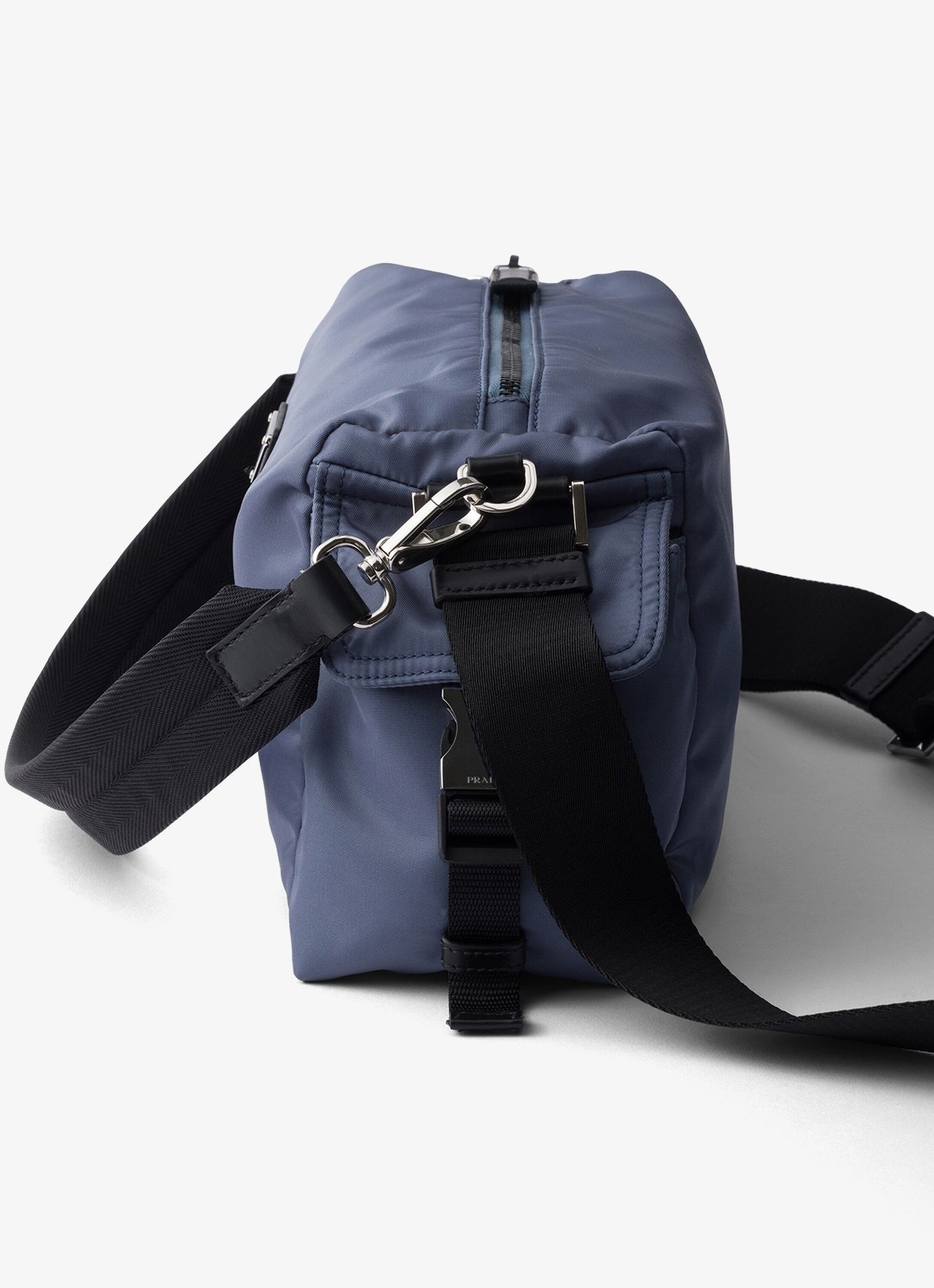 Prada Explore Re-Nylon schoudertas met leren details - detail 3 blauw