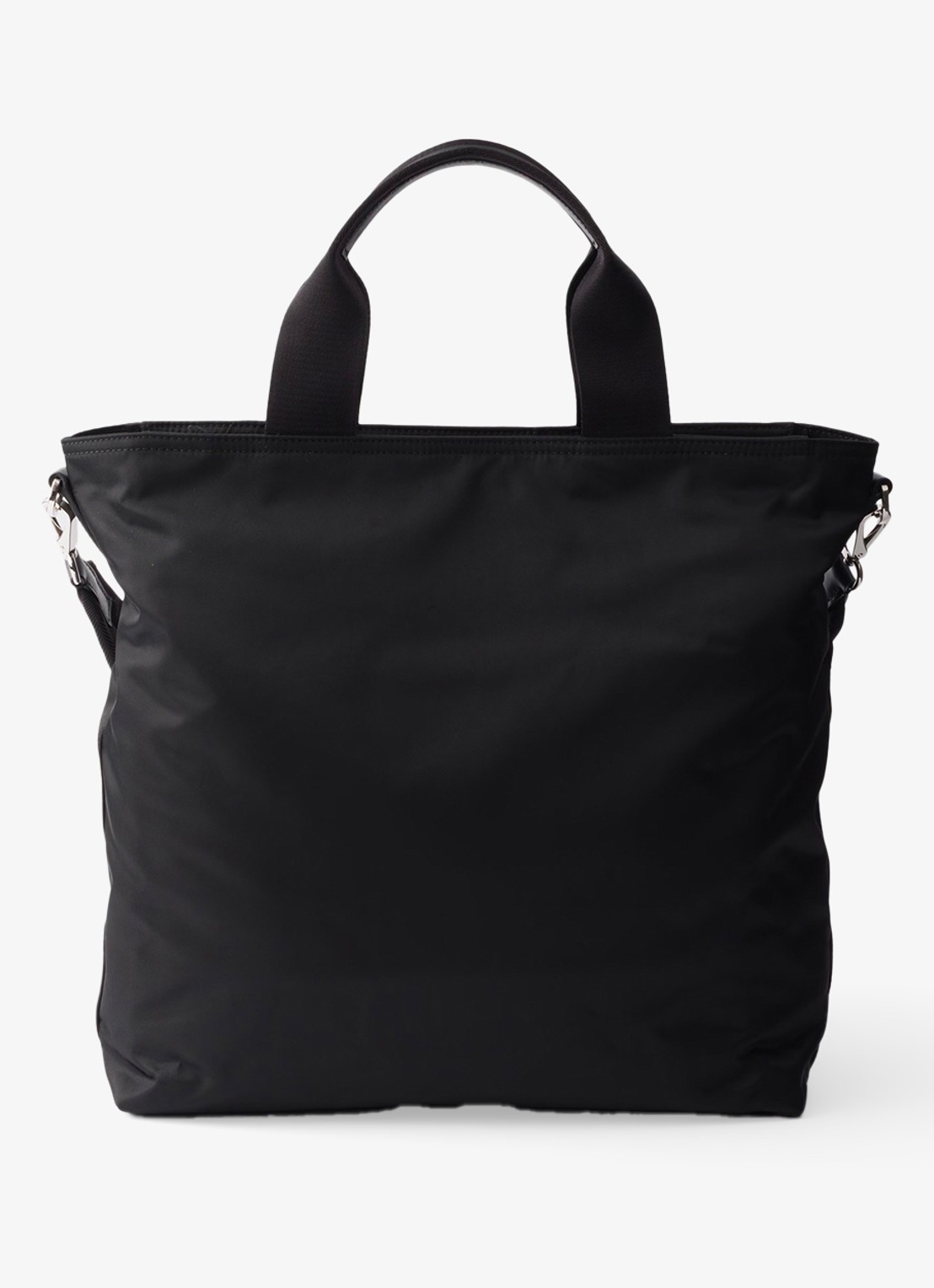 Prada Explore Re-Nylon schoudertas met leren details - achterkant 7 zwart