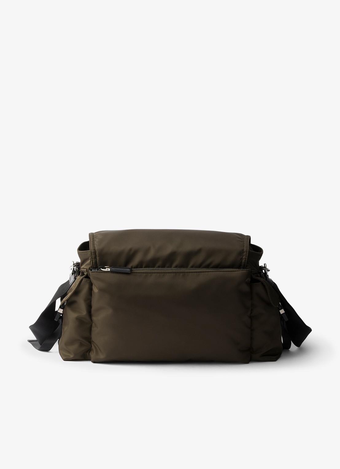 Prada Explore Re-Nylon schoudertas met leren details - achterkant donkergroen