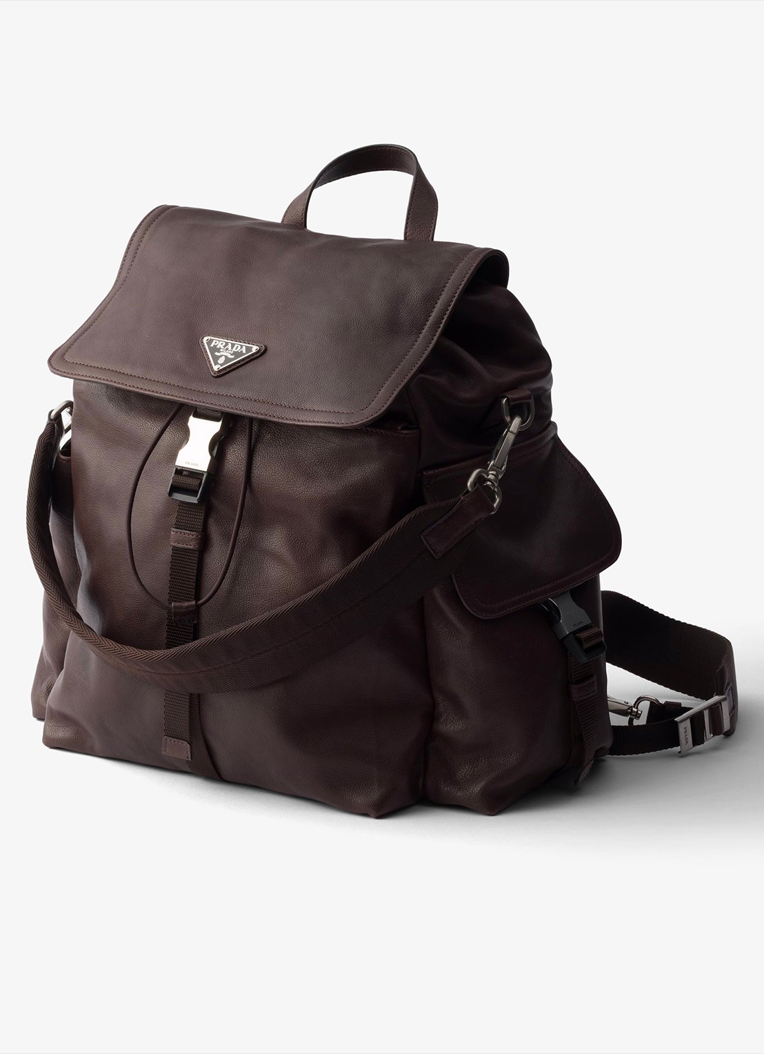 Prada Explore rugzak van leer - voorkant 6 bruin