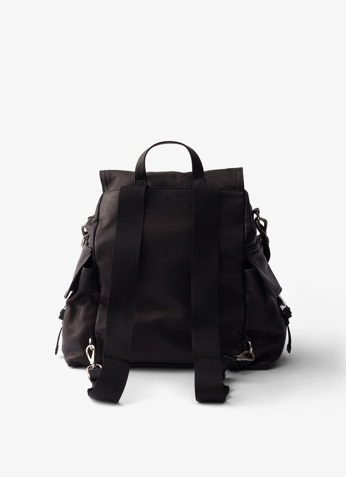 Prada Explore rugzak van leer - achterkant 4 zwart