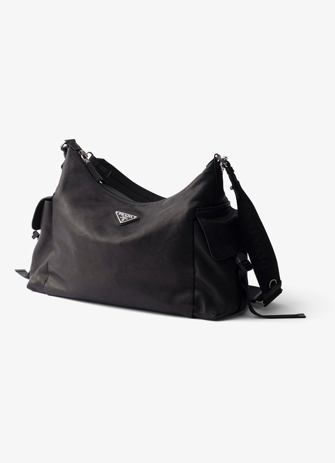 Prada Explore schoudertas van leer - voorkant 6 zwart