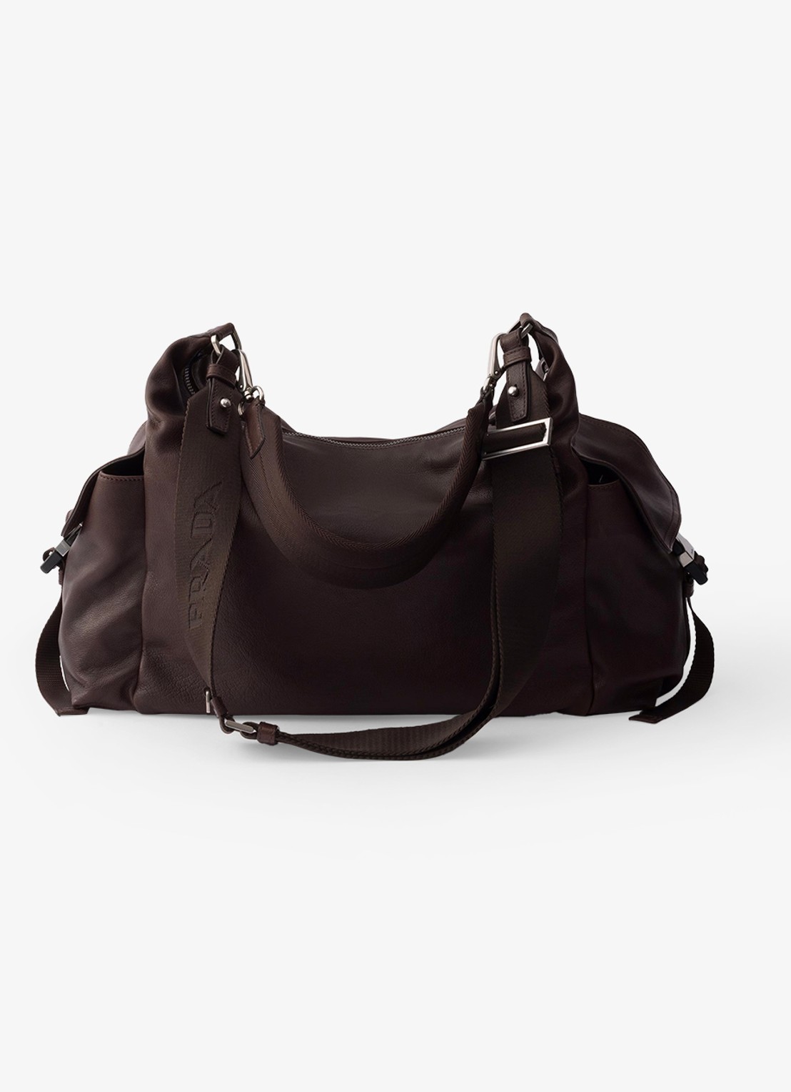 Prada Explore schoudertas van leer - achterkant 4 bruin