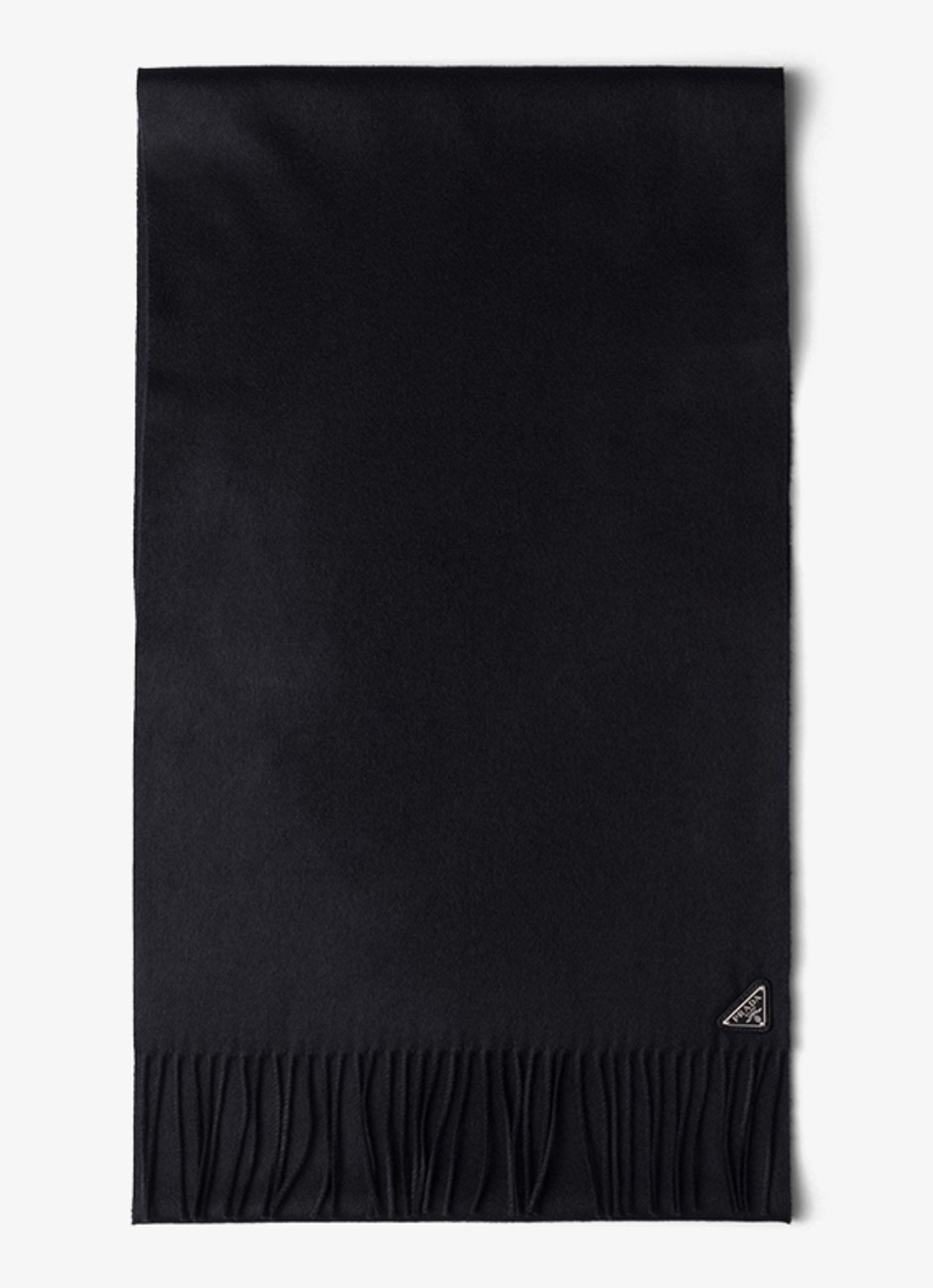 Prada Fijngebreide sjaal in zijdeblend 170 x 35 cm - voorkant 3 zwart