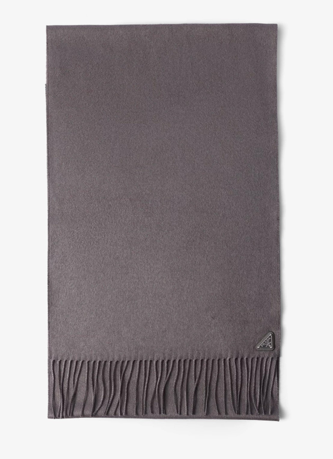 Prada Fijngebreide sjaal in zijdeblend 170 x 35 cm - voorkant 3 grijs