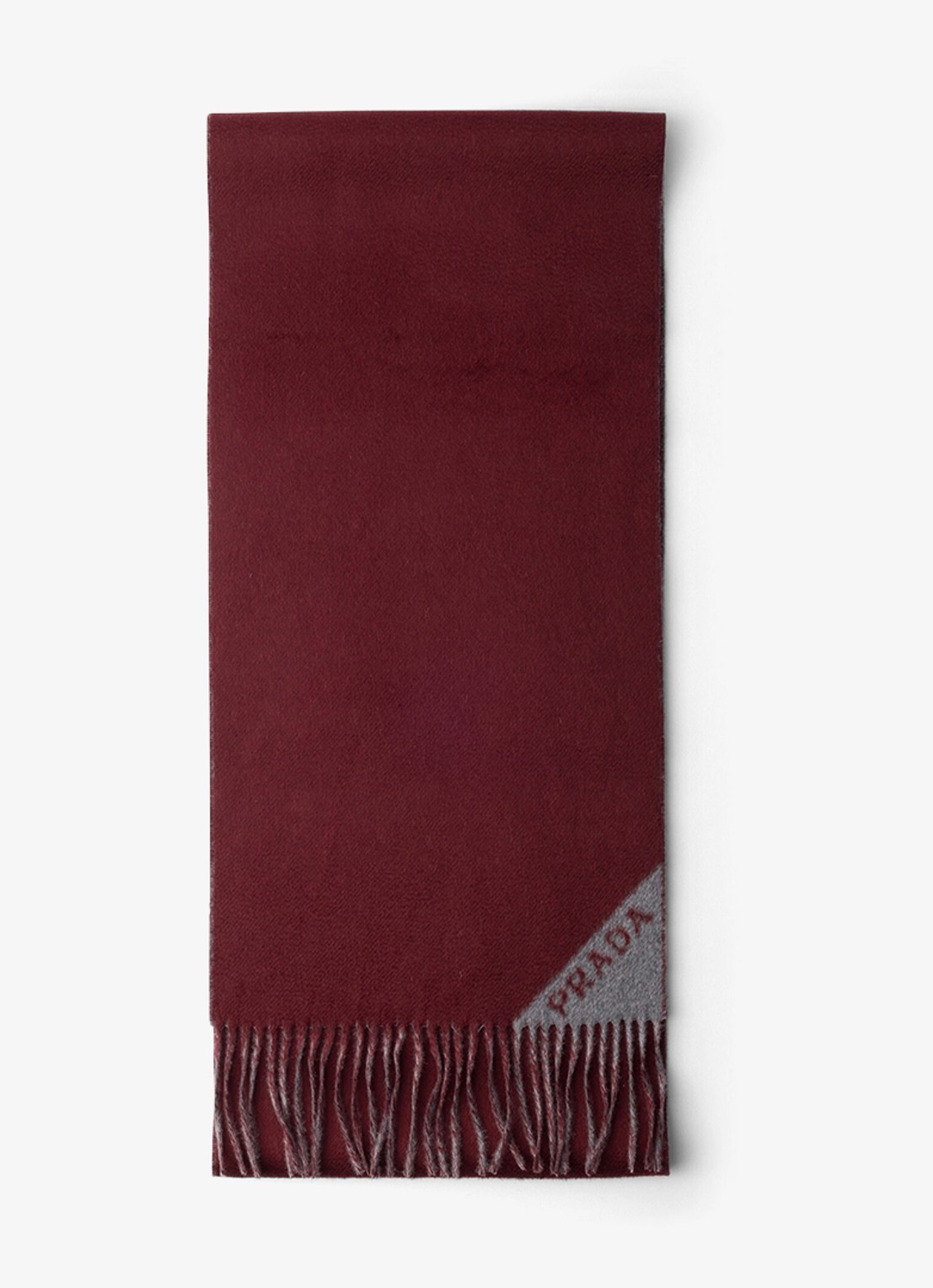 Prada Fijngebreide sjaal van kasjmier 180 x 28 cm - voorkant 3 burgundy