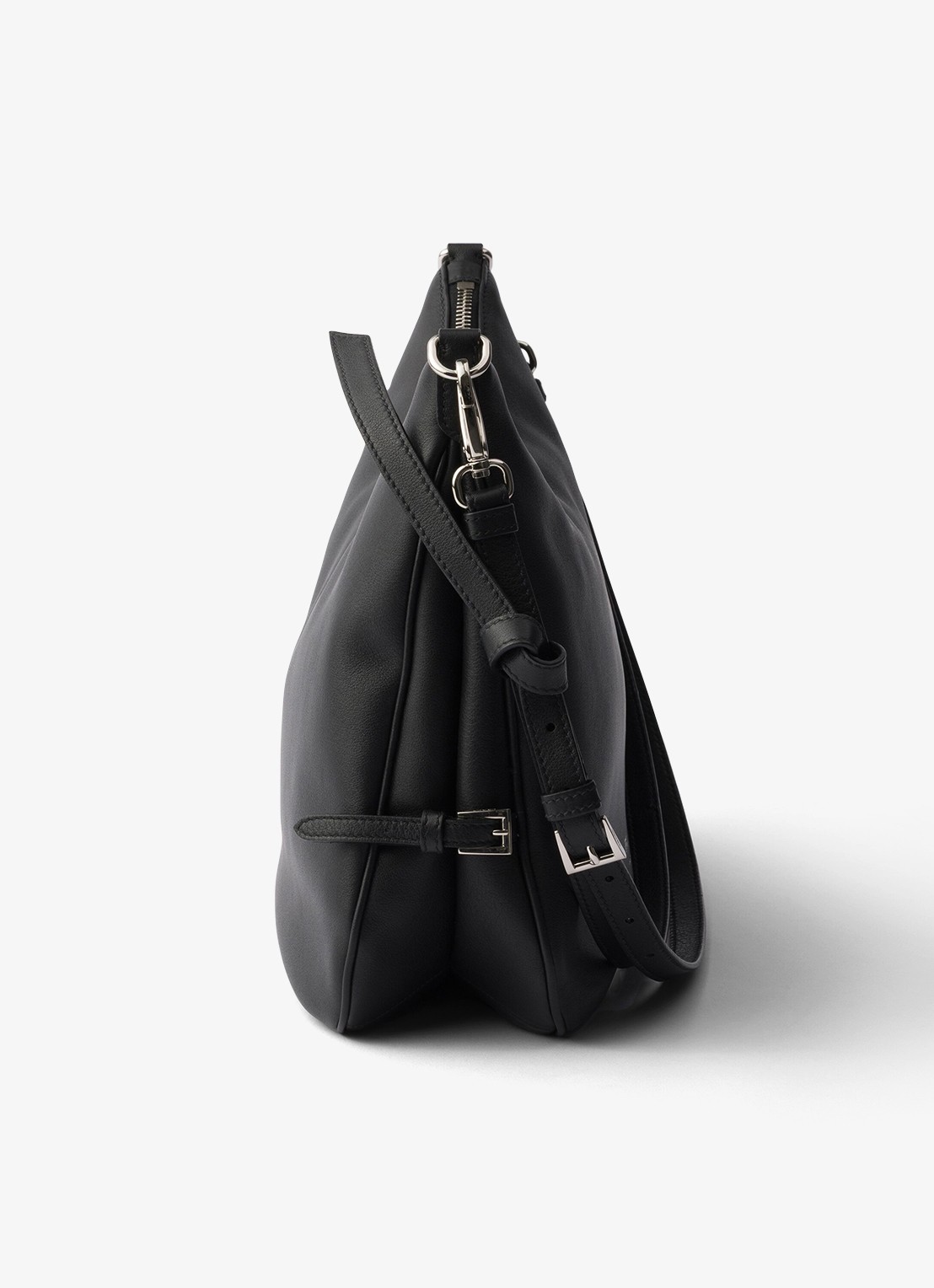 Prada Fold Large schoudertas van kalfsleer - detail 4 zwart