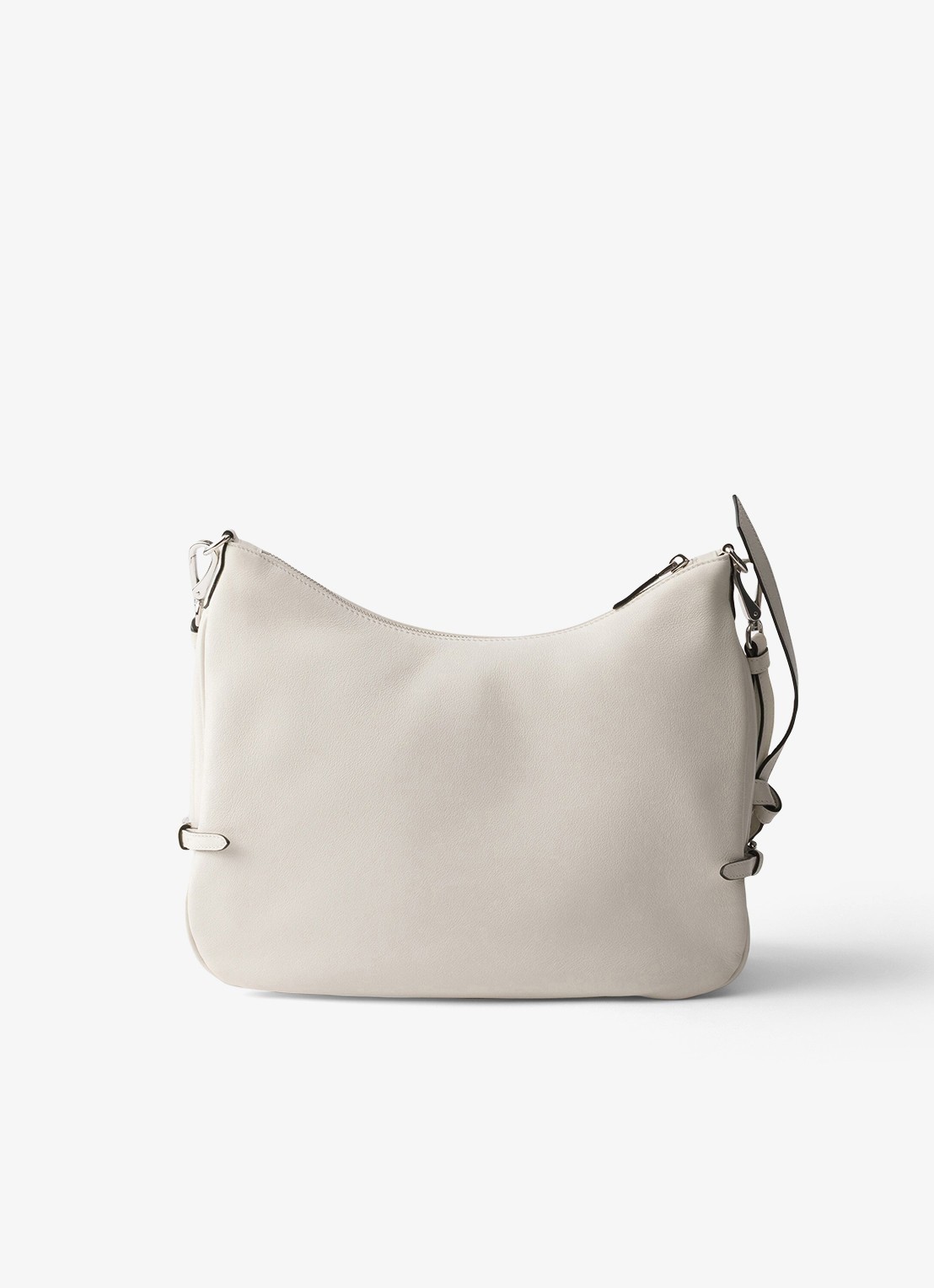 Prada Fold Large schoudertas van kalfsleer - achterkant 3 gebroken wit