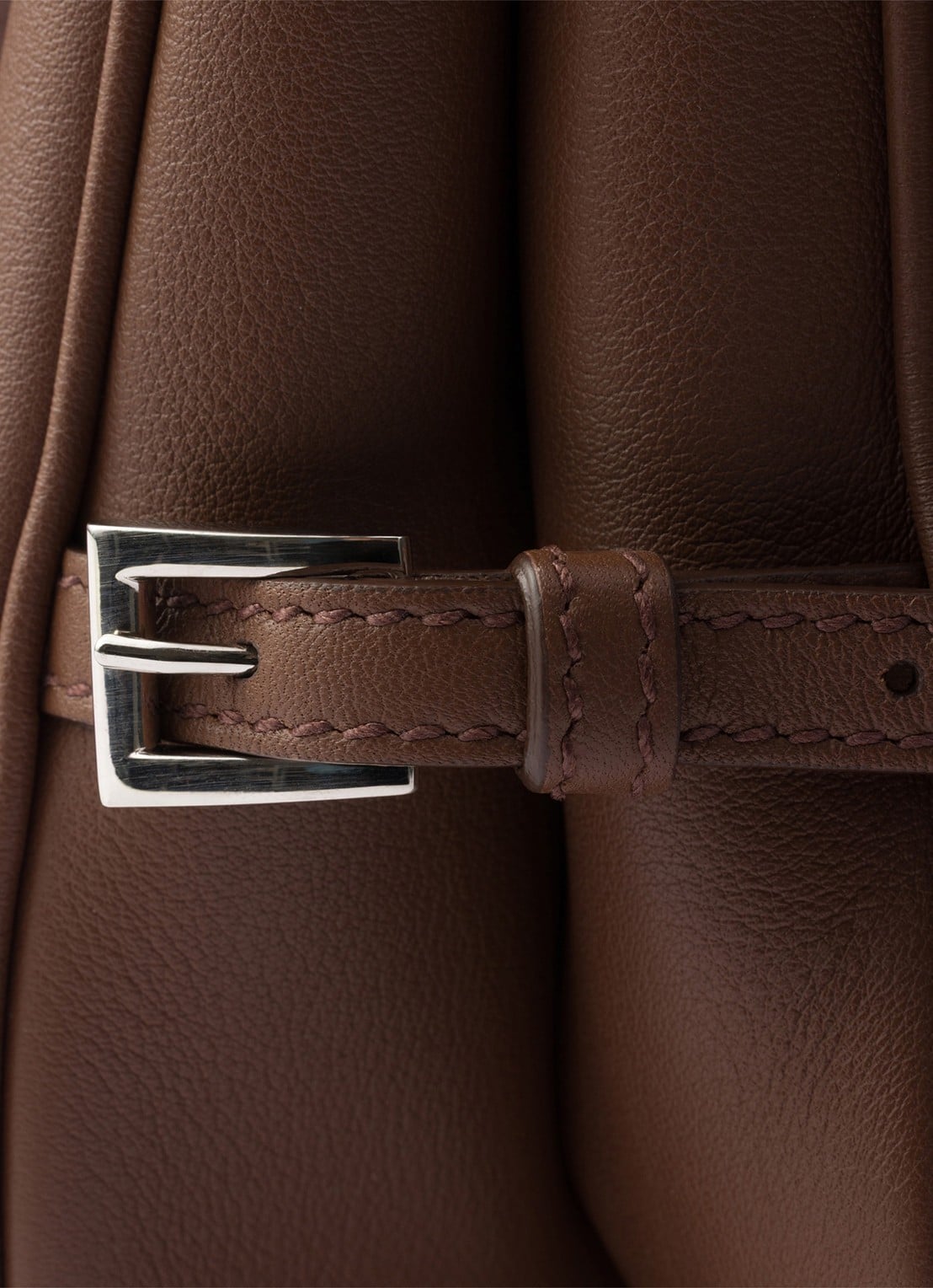 Prada Fold Large schoudertas van kalfsleer - detail 5 bruin