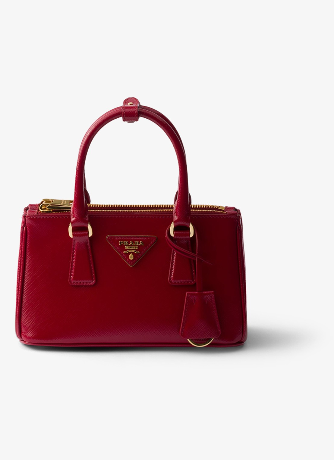 Prada Galleria handtas van lakleer - voorkant 6 rood