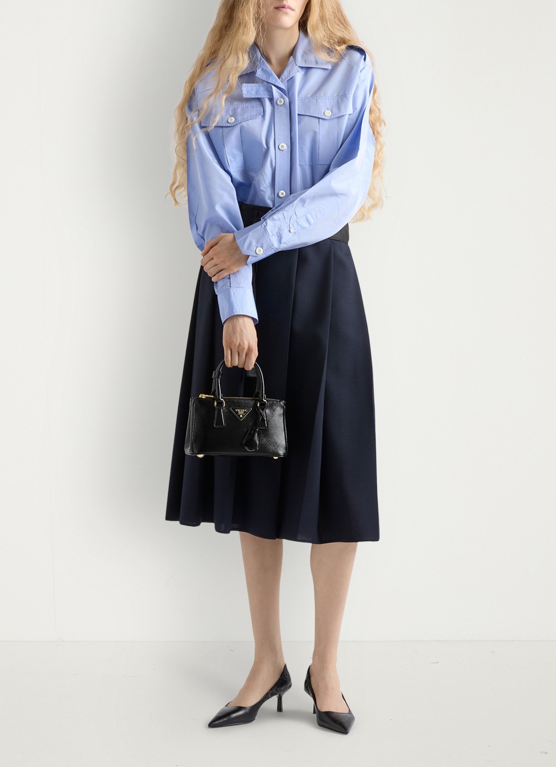 Prada Galleria handtas van lakleer - voorkant 7 zwart