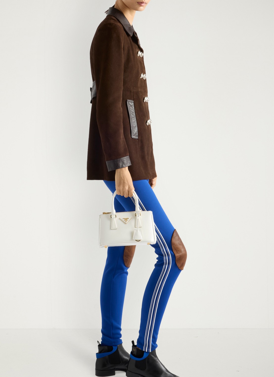 Prada Galleria handtas van lakleer - voorkant 6 wit