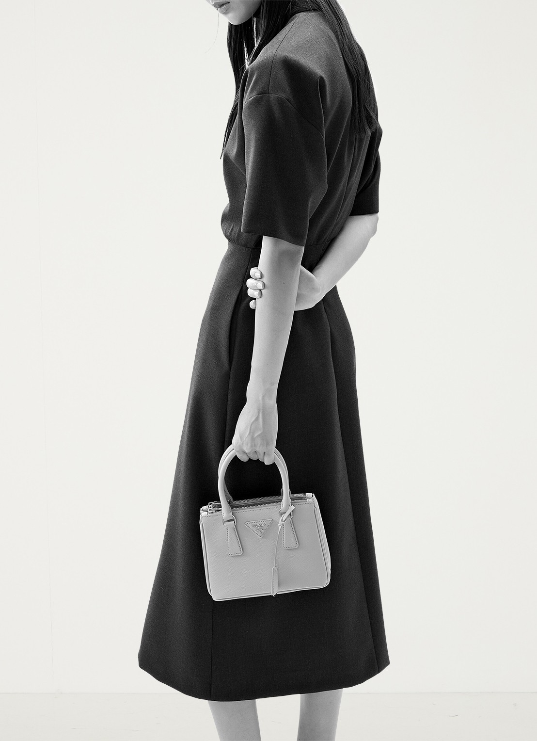 Prada Galleria handtas van leer - achterkant 3 roze